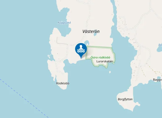 Map of Rödklobbsanden