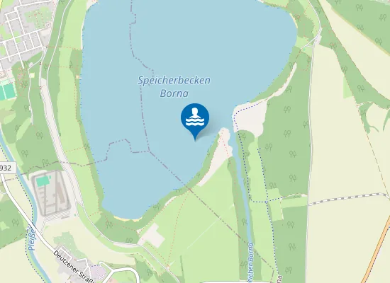 Map of SPEICHERBECKEN BORNA