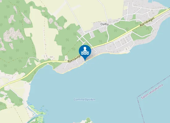 Map of Gammelby badstrand