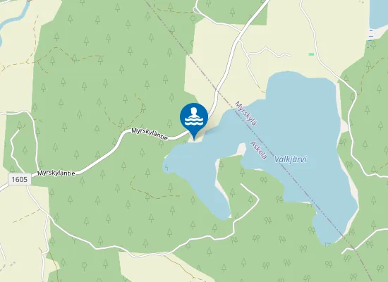 Map of Valkjärven