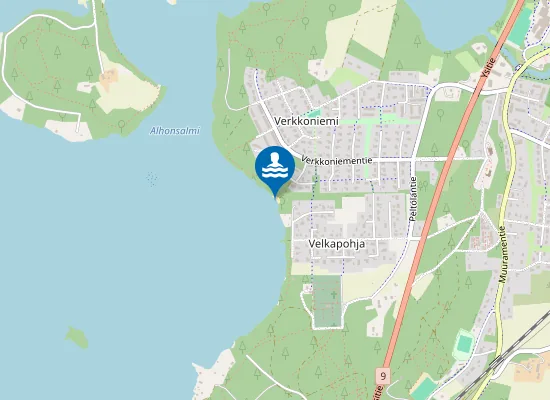 Map of Verkkoniemen uimaranta