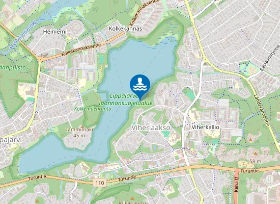Map of Lippajärven uimaranta