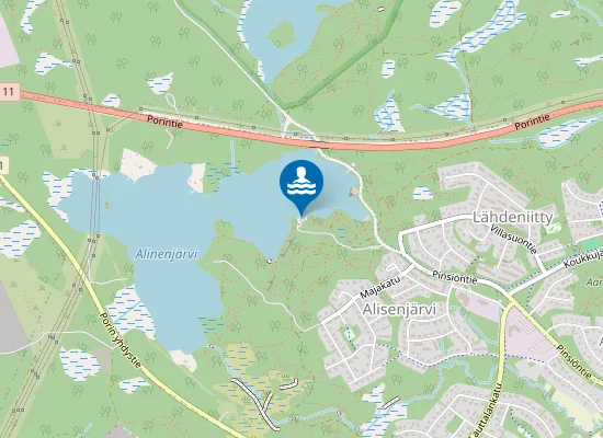 Map of Alisenjärven uimaranta