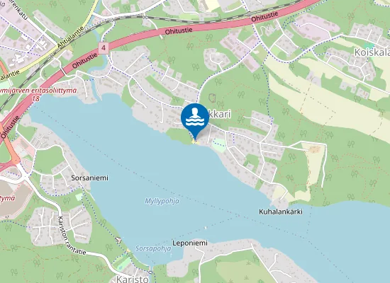 Map of Kaukkarin uimaranta