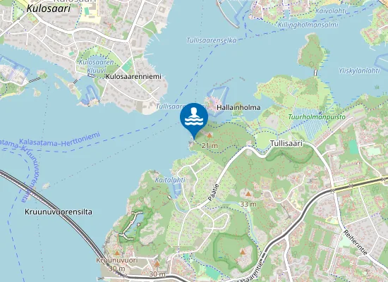 Map of Tullisaaren uimapaikka