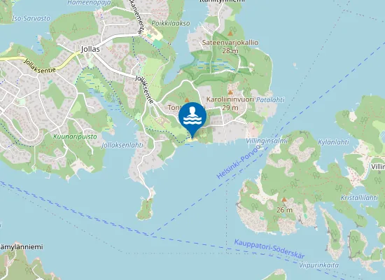 Map of Porvariskuninkaanpuiston uimaranta