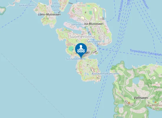 Map of Suomenlinnan Uimaranta