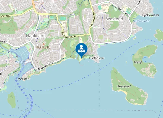 Map of Toppelundin uimaranta