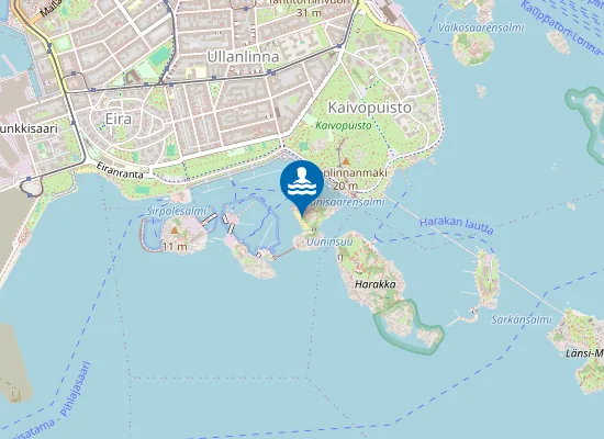 Map of Uunisaaren uimaranta