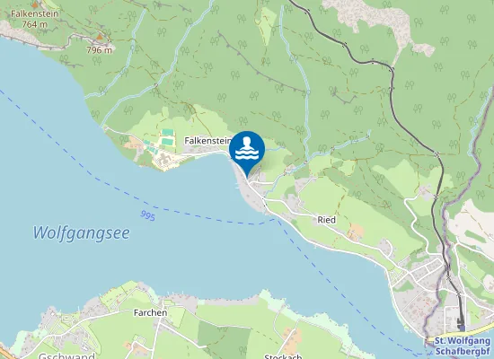 Map of WOLFGANGSEE, ST. GILGEN-RIED