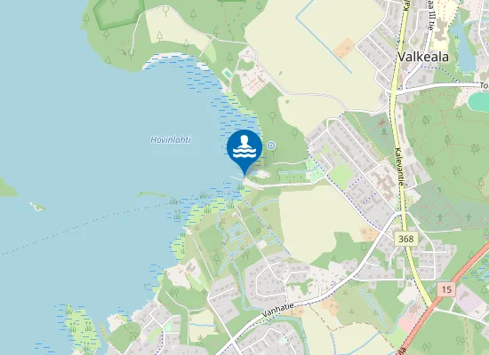 Map of Valkealan kirkonkylän uimaranta