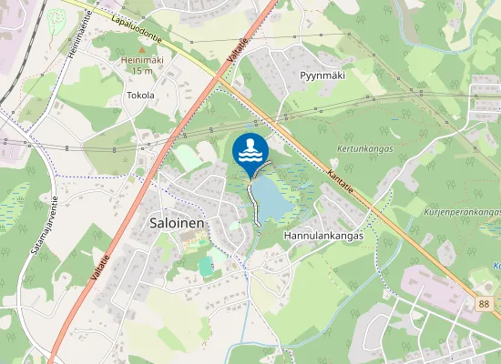 Map of Oravajärven uimaranta