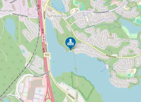 Map of Pitkälahden uimaranta
