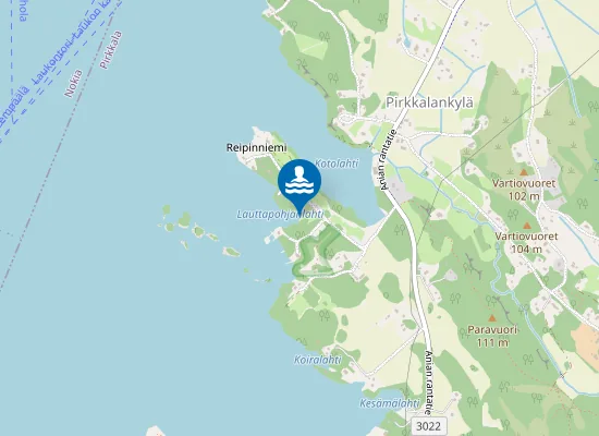 Map of Reipin uimaranta