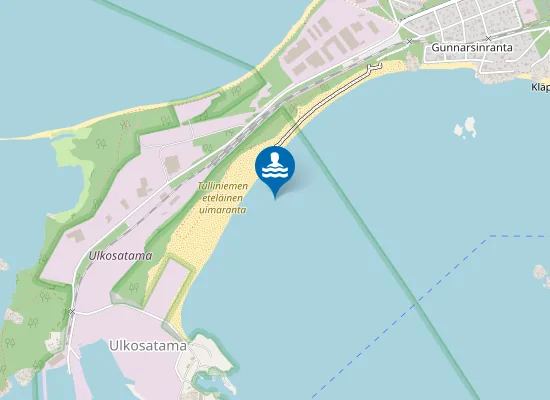 Map of Tulliniemen eteläinen uimaranta