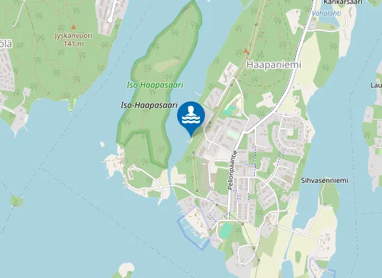 Map of Haapaniemen uimaranta