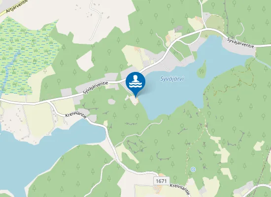 Map of Syväjärven Uimaranta