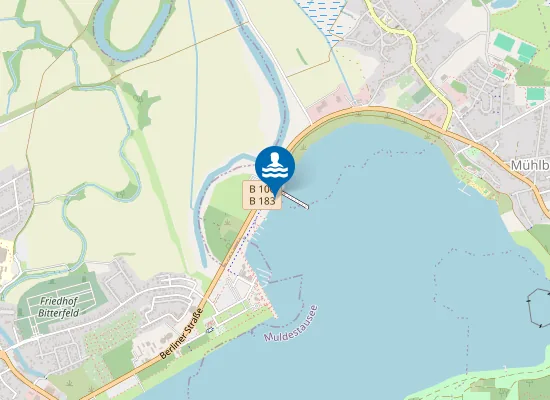 Map of GROSSE GOITZSCHE BERNSTEINSEE AM PEGELTURM