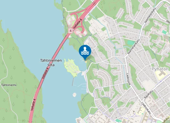 Map of Kaivannon uimaranta