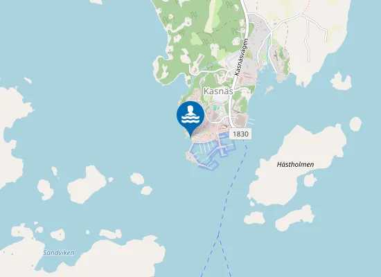 Map of Kasnäs simstrand