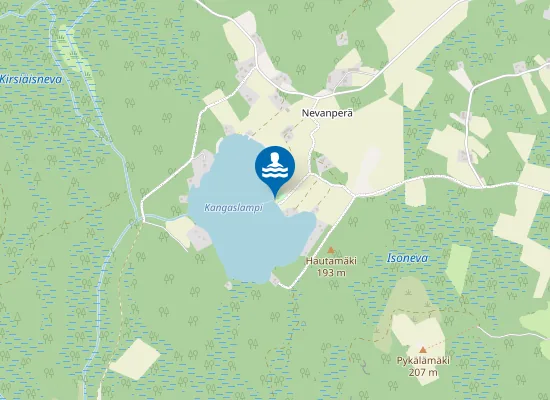 Map of Kangaslammen uimaranta