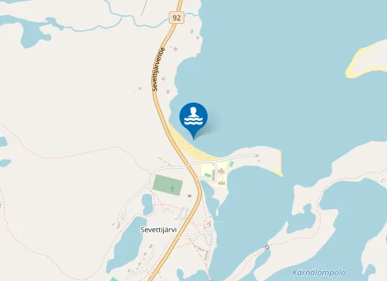 Map of Sevettijärven uimaranta