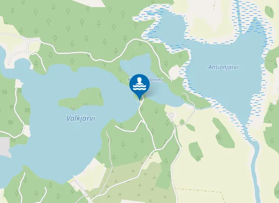 Map of Valkjärven Yleinen Uimapaikka