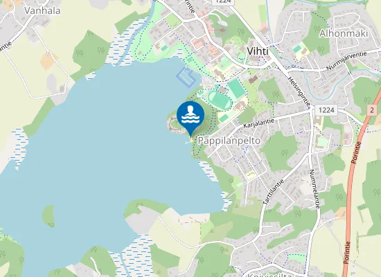 Map of Kirkonkylän uimaranta