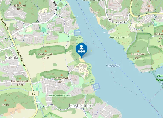 Map of Sorttamäen uimaranta