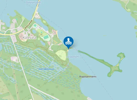 Map of Kalevalan leirintäalueen ranta