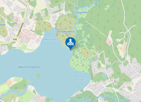 Map of Äkäslompolon uimaranta