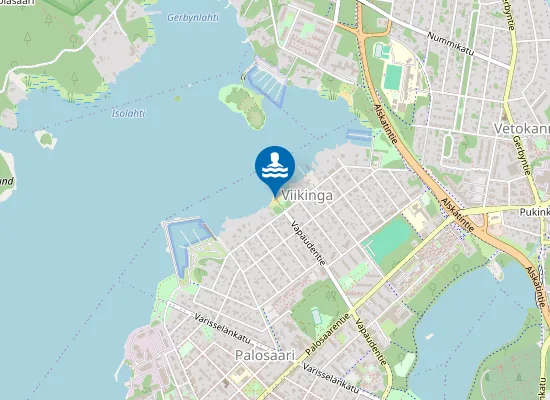 Map of Viikingan uimaranta