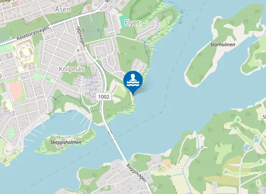Map of Knipnäs strand