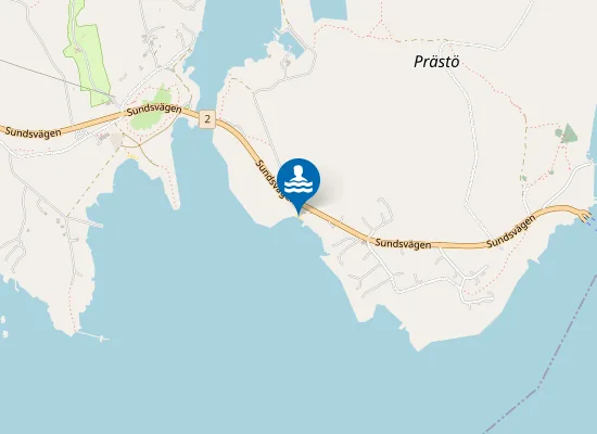 Map of Prästö badstrand