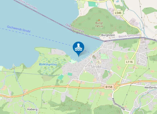 Map of WOLFGANGSEE, STROBL