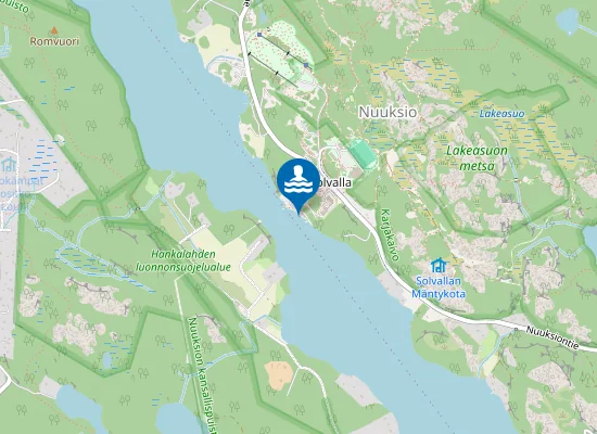Map of Solvallan urheiluopiston uimaranta