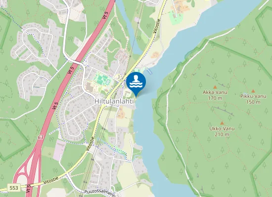 Map of Hiltulanlahden uimapaikka