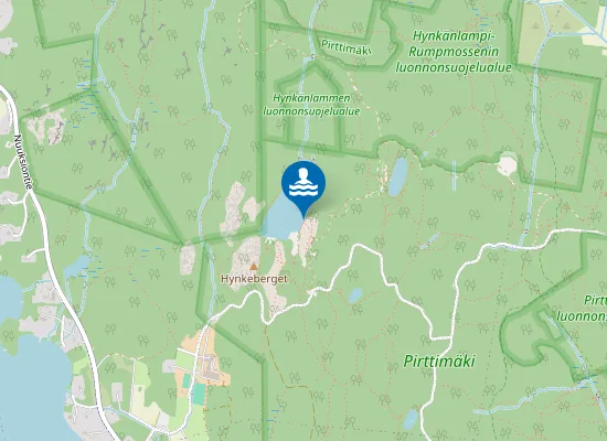 Map of Hynkänlammen uintipaikka