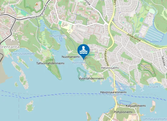 Map of Hevossalmen uimaranta