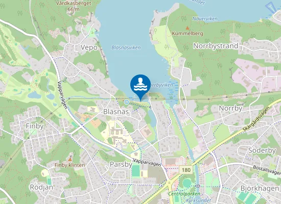Map of Bläsnäs badstrand