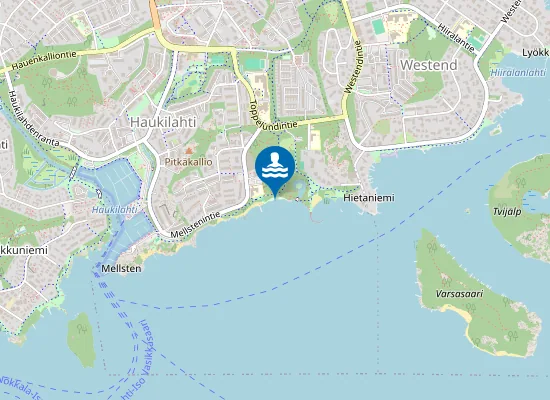 Map of Toppelundin koirauimaranta