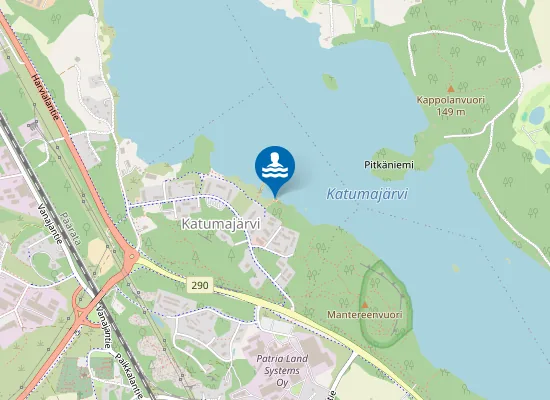 Map of Katumajärvi, OTK:n ranta