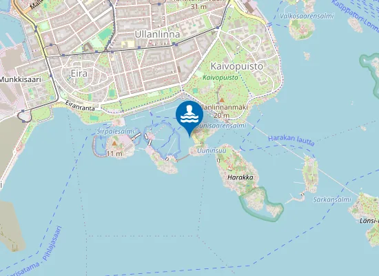 Map of Uunisaaren uimaranta