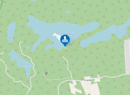 Map of Flacksjö uimaranta