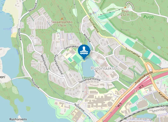 Map of Sammakkolammen uimaranta