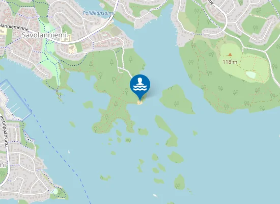 Map of Savolanniemen uimaranta