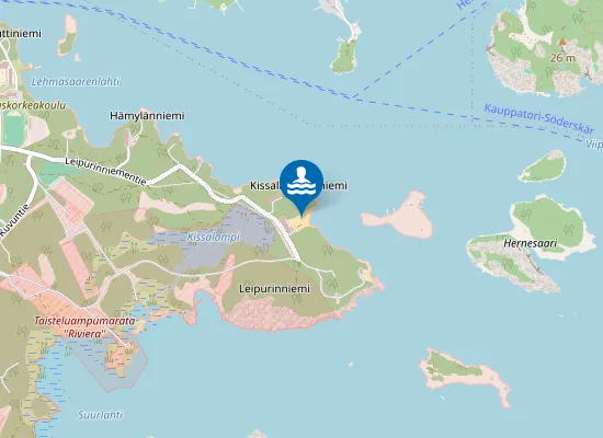 Map of Varusmiesten uimaranta