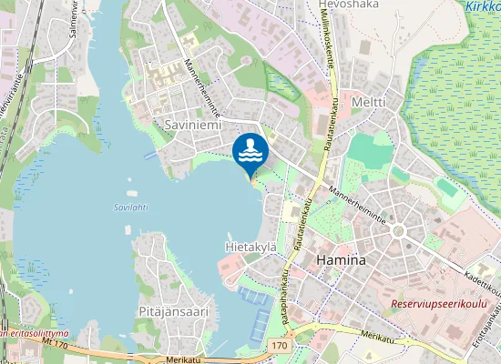 Map of Savilahden uimaranta