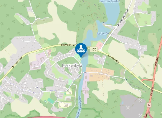 Map of Koskenkylän uimaranta