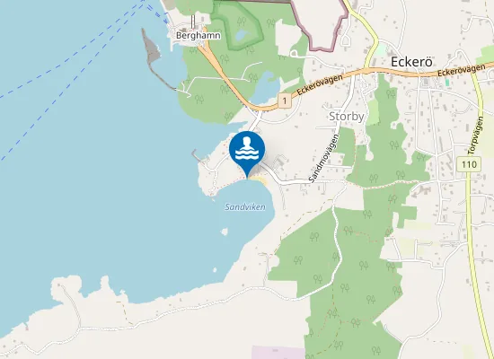 Map of Sandmo badstrand